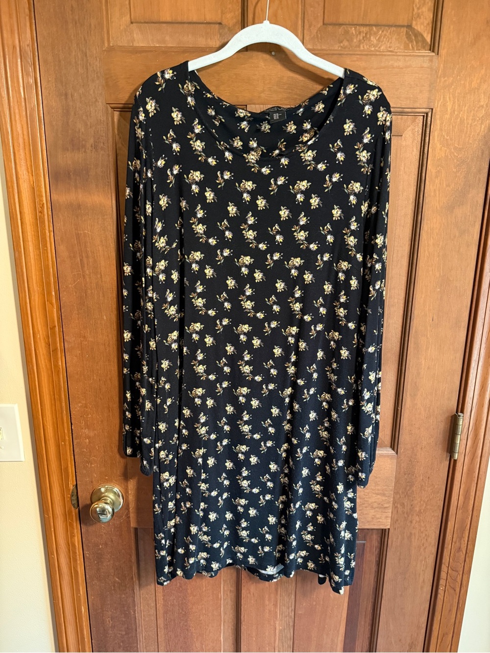 Rachel Zoe Navy Floral Long-Sleeve Swing Dress